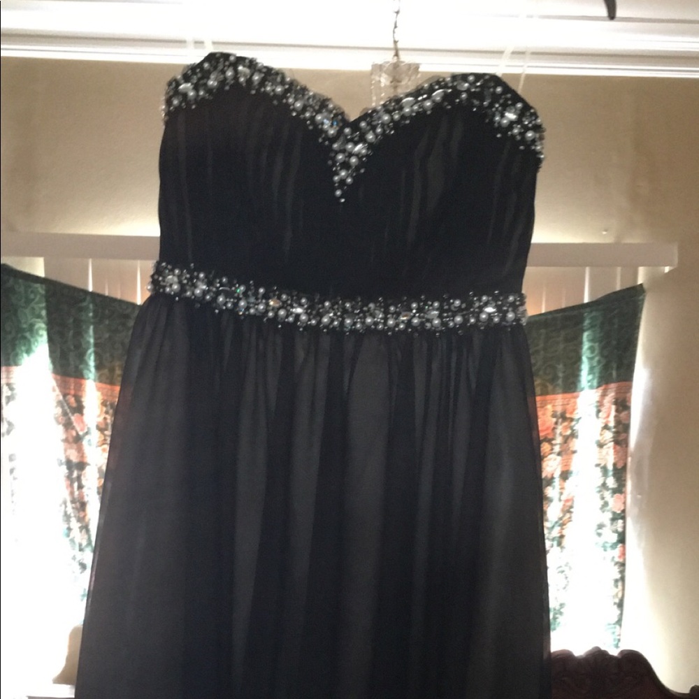 Black Embellished Cocktail Dress